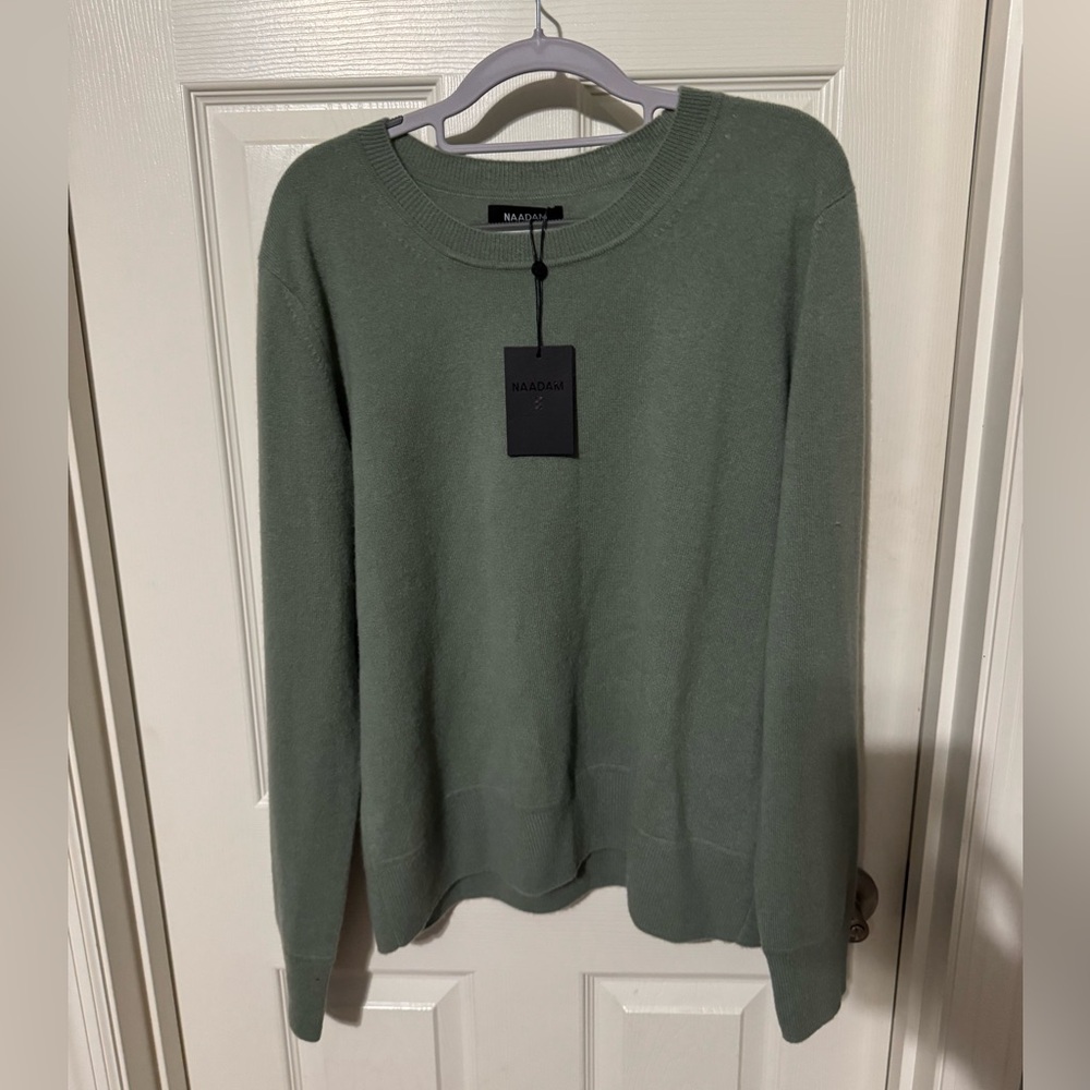 Naadam cashmere sweater XL sage green NWT